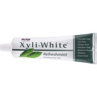 ยาสีฟัน NOW Foods Solutions XyliWhite Toothpaste Gel Refreshmint (181 g) กลิ่นมิ้นต์