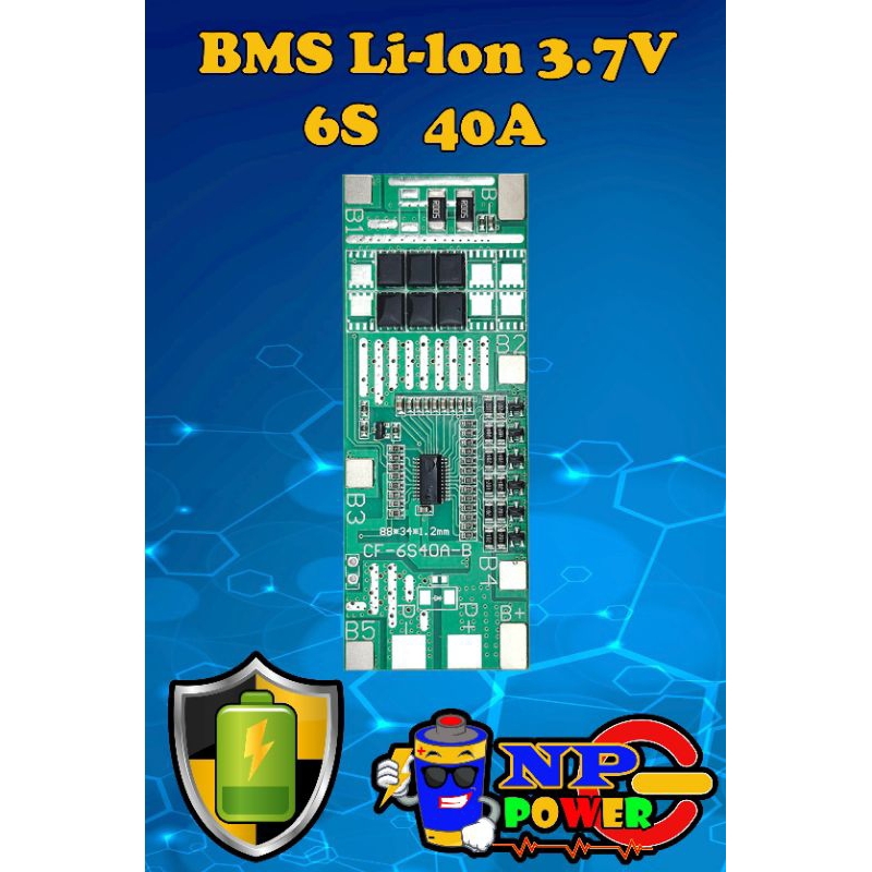 BMS 6S Li-lon 3.7V 40A