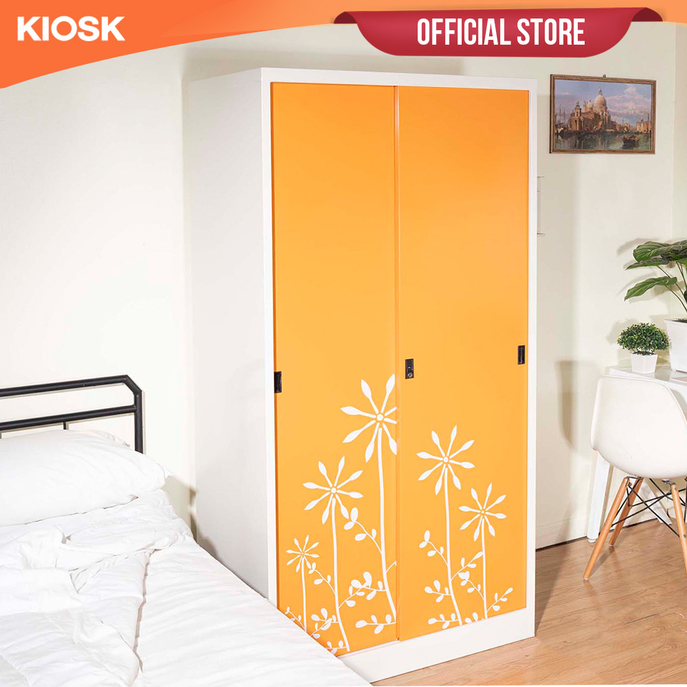 [จัดส่งพร้อมติดตั้งฟรี] KIOSK ตู้เสื้อผ้าบานเลื่อนทึบลาย IXY