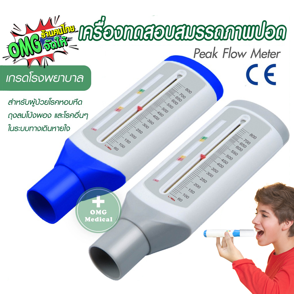 อุปกรณ์ทดสอบสมรรถภาพปอด เครื่องวัดสมรรถภาพปอด Peak Flow Meter แถม Mouthpiece 1 อัน เกรดโรงพยาบาล มาตรฐานโรงพยาบาล