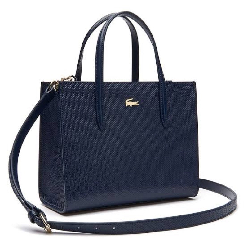 กระเป๋า lacoste แท้ รุ่น Chantaco Dual Carry Pique Leather Zip Toel