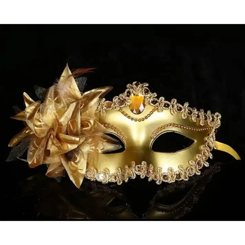 หน้ากากแฟนซี หน้ากาก แมส หน้ากากแฟนซีผู้หญิง ปาร์ตี้  Masquerade Mask Party Mardi Gras หน้ากากแบบผูก งานหน้ากาก 6140
