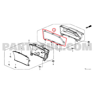 กระจกเรือนไมล์บน Civic FB กระจกหน้าปัทม์ดิจิตอล พลาสติกหน้าป…
