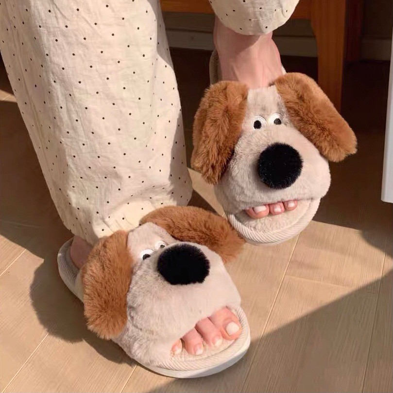 🐶 รองเท้า รองเท้าหมา Slipper สลิปเปอร์ขนนุ่ม doggy gommit กรอมิท 49018