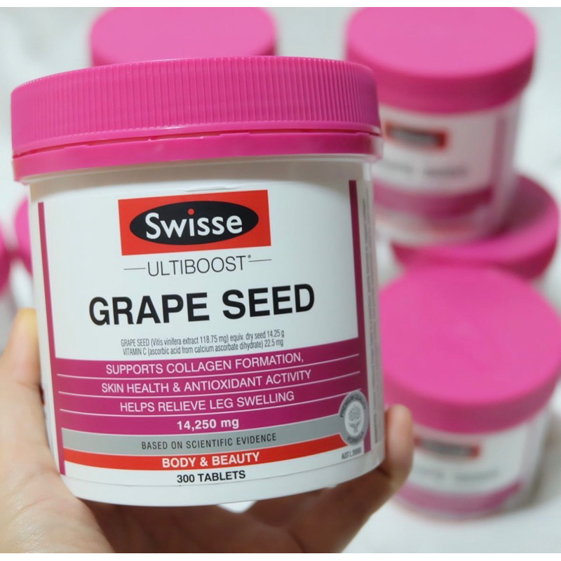 [แบ่งขาย30เม็ด ]Swisse Grape Seed 14250mg สารสกัดจากเมล็ดองุ่น เกรปซีด ผิวเนียนใส อ่อนเยาว์ ต้านอนุมูลอิสระ ลดฝ้ากระ