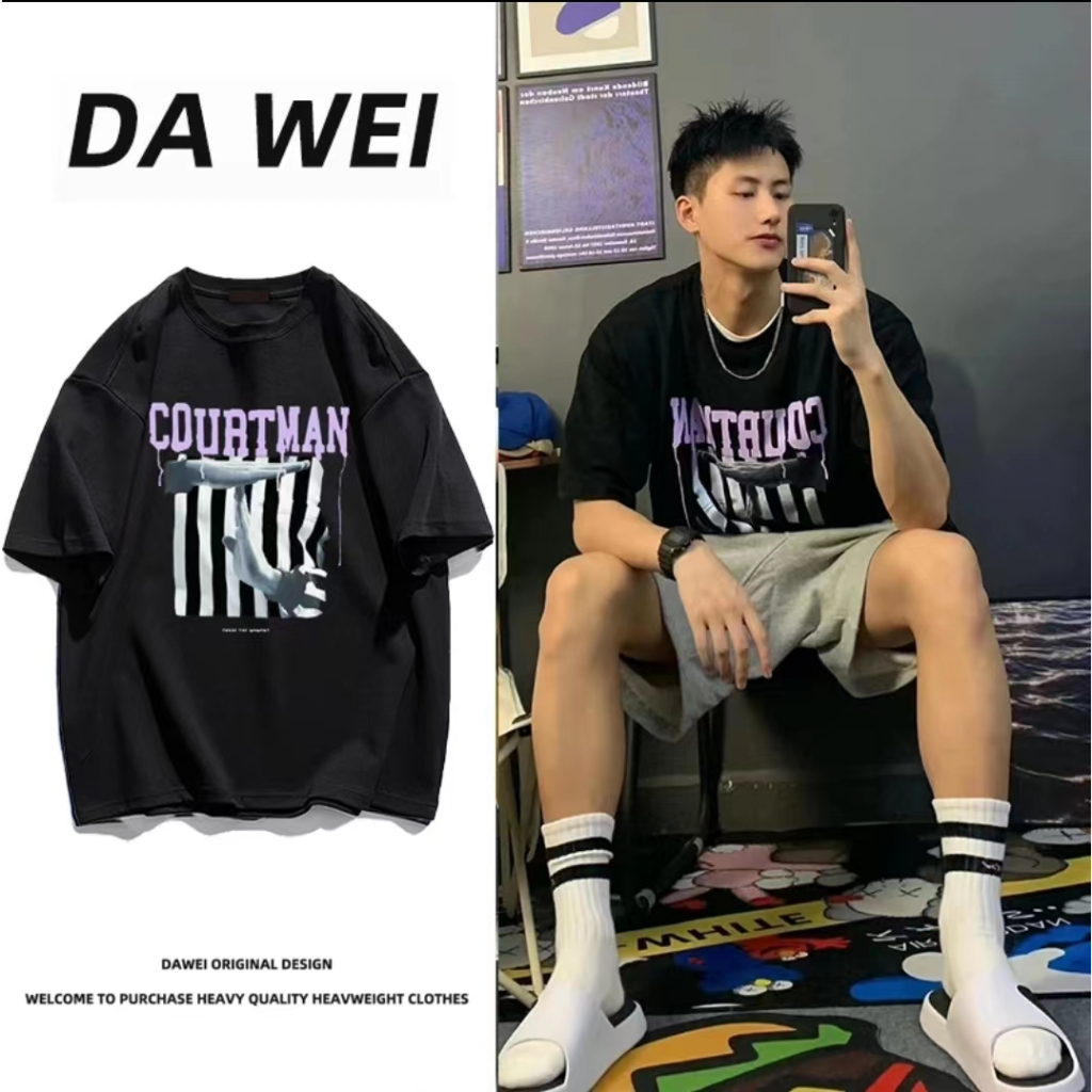 TT1เสื้อยืดผู้ชายผู้หญิง เสื้อยืดoversize ผ้าคอตตอน ลาย"COURTMAN" เนื้อผ้าเกรดพรีเมียม ผ้าฝ้ายใส่สบาย
