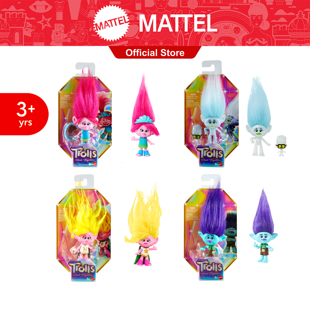 Trolls 3 Band Together Small Doll Assortment โทรลล์ 3 แบนด์ ทูเกเตอร์ ตุ๊กตาตัวเล็ก HNF01 (956A)