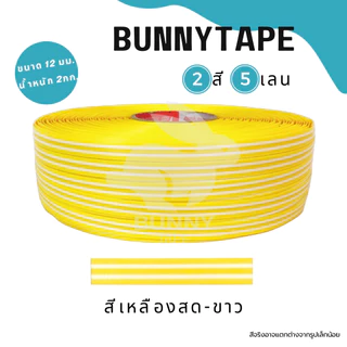 [พร้อมส่ง] เส้นพลาสติกสานตะกร้า สานกระเป๋า12 มิล. 2กก. 2สี5เลน 5:3:4 สานง่าย ไม่เจ็บมือ