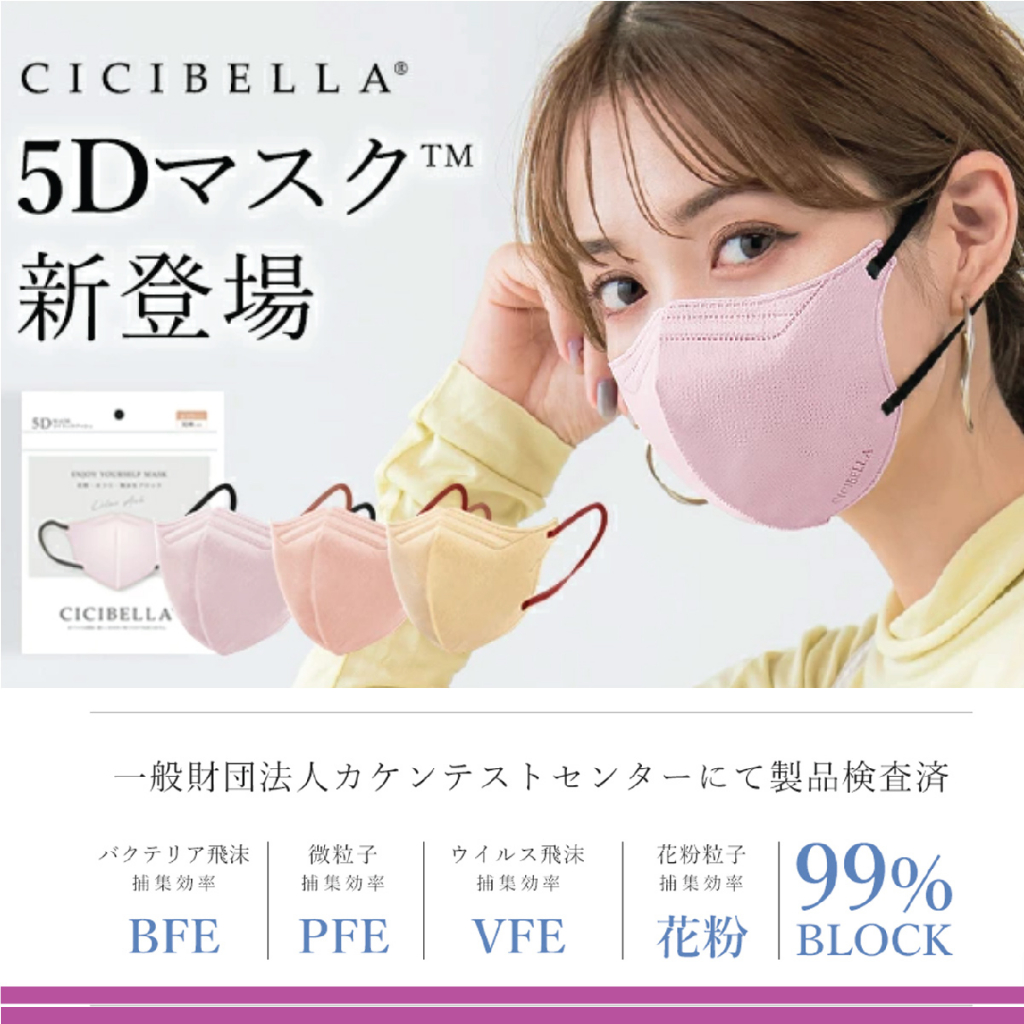 หน้ากากอนามัย Cicibella Mask รุ่น 5D ของแท้นำเข้าจากญี่ปุ่น