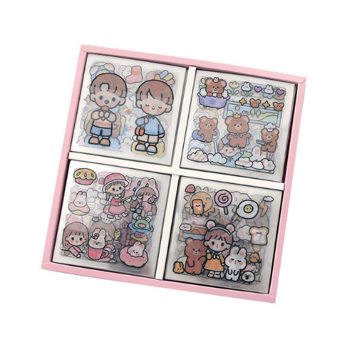 สติกเกอร์ตกแต่ง DIY (1 แผ่น) Sticker PVC ลายการ์ตูน