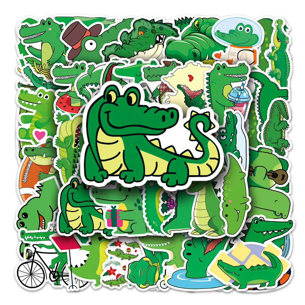 พร้อมส่ง จระเข้ Crocodile ยูนิคอร์น หมู เพนกวิน ชิบะอินุ ฮัสกี้ Cute animal 50แผ่น STICKER กันน้ำ สติ๊กเกอร์ ใช้ซ้ำได้ ราคา ถูกที่สุด ดีลบีเคเค แกลเลอรีภาพที่ 7