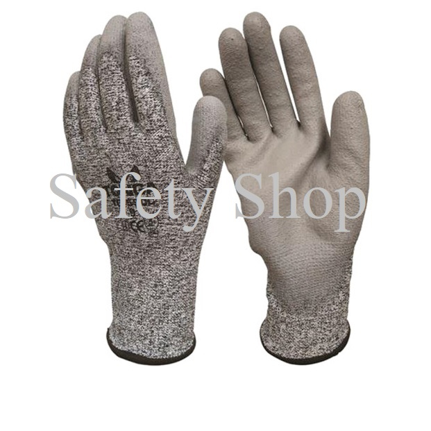 TONGA ถุงมือ HPPE กันบาด ระดับ5 เคลือบพียู TG550C #M