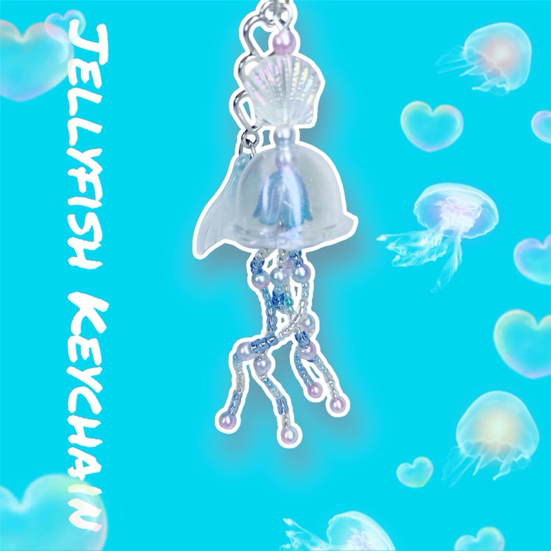Big Jellyfish Keychain 🪼พวงกุญแจแมงกะพรุนตัวใหญ่ งาน Handmade🪼