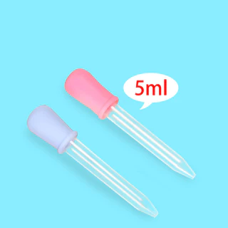 หลอดหยดพลาสติก 5 ml.หลอดหยดซิลิโคน หลอดหยดสำหรับเด็ก Dropper for kids ขนาดใหญ่ หลอดหยดขนม หลอดหยดสี ทำขนม น้ำหอม