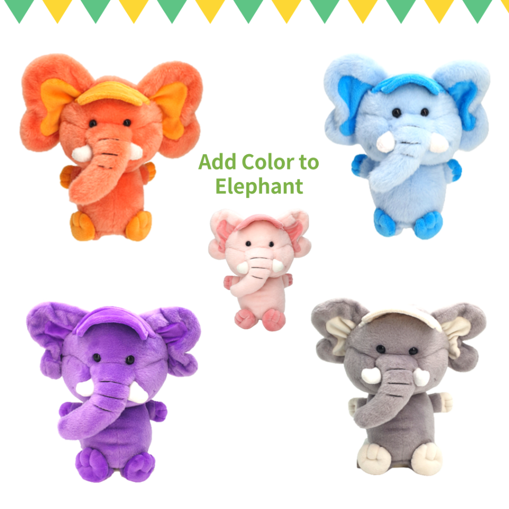 [WICO Friends]**Back Open**Premium Color Elephants Golf Driver Cover/ Golf Headcover Fits Standard 460cc Driver Head