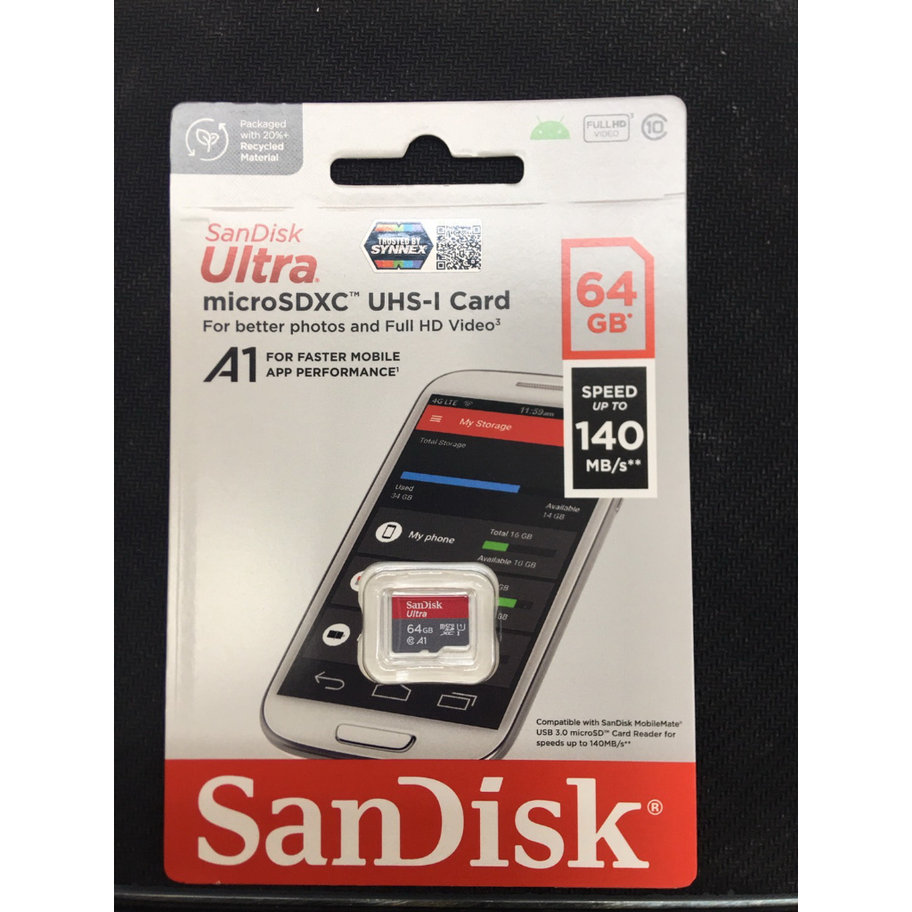 SANDISK เมมโมรี่การ์ด (64 GB) รุ่น SDSQUAB-064G-GN6MN