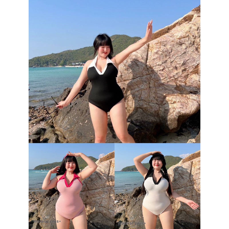 พร้อมส่ง ชุดว่ายน้ำ Plussize