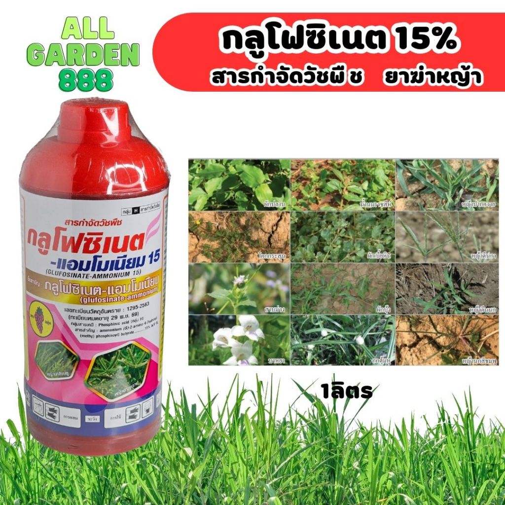 กลูโฟซิเนต-แอมโมเนียม 1L สารกำจัดวัชพืชใบแคบ-กว้าง ประสิทธิภาพสูง