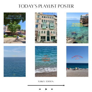 พร้อมส่ง🏝️ โปสเตอร์ภาพถ่าย Today’s playlist / Summer in Turk…