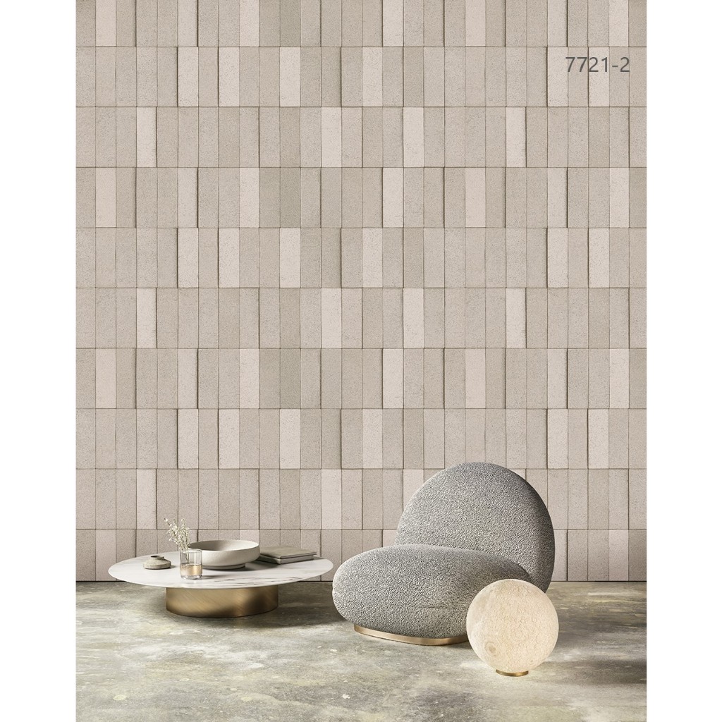 MD wallpaper วอลเปเปอร์ติดผนังชนิดทากาว ลายอิฐ   หน้ากว้าง คอลเลกชัน M & G 2