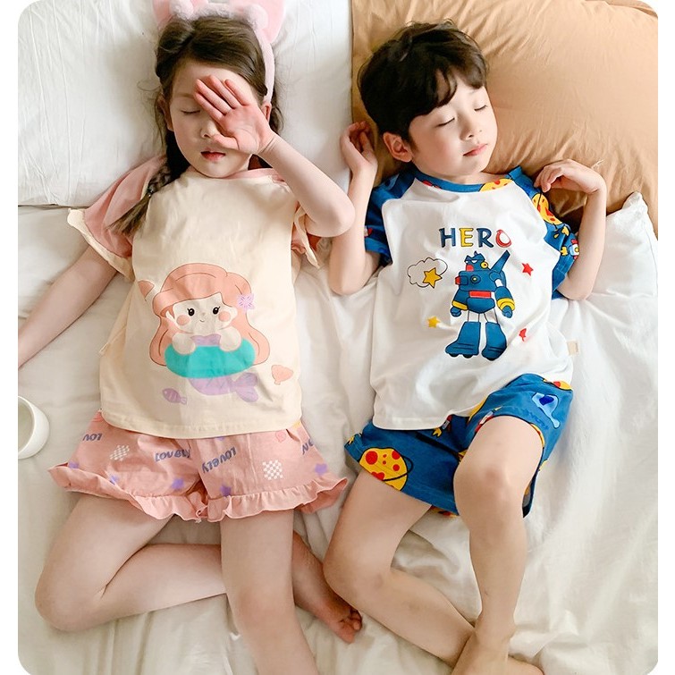 ชุดเซต ชุดนอนเด็ก เด็กผู้ชายและเด็กผู้หญิง 179 บาท สินค้าตรงปก เนื้อผ้าCOTTON ไม่หนา ไม่บาง เหมาะกับอากาศบ้านเรา ส่งไว - รูปที่ 5