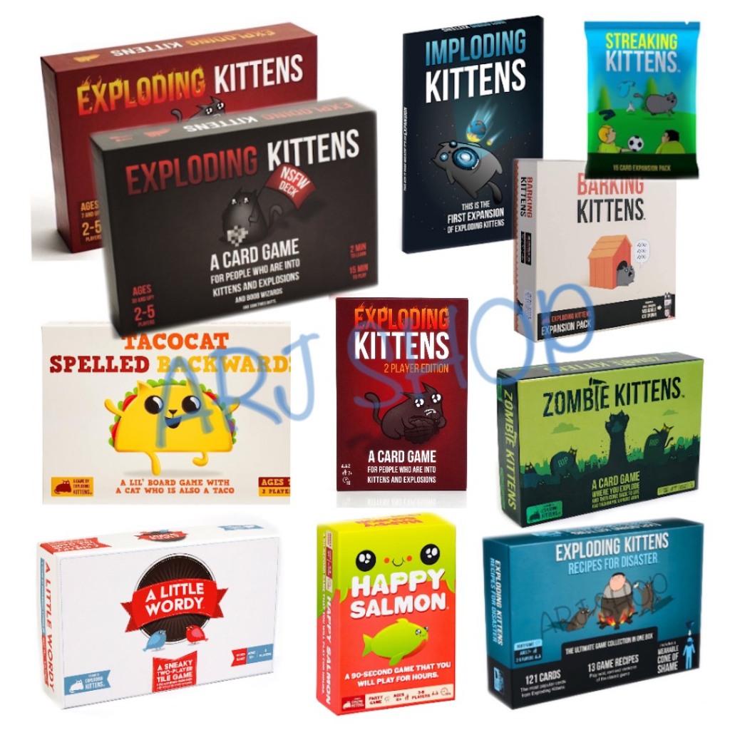 Exploding / Imploding / Streaking / Barking Zombie Good Evil Salmon Kittens Board game - บอร์ดเกมแมว