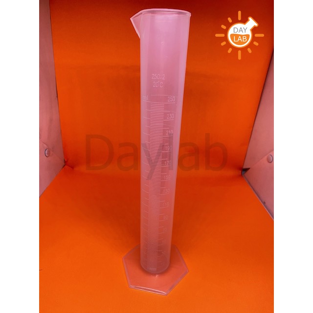 แบบ 10 ชิ้น Plastic PP Cylinder 10ML 25ML 50ML100ML 250ML 500ML  กระบอกตวง ยี่ห้อ Polylab ประเทศอินเ