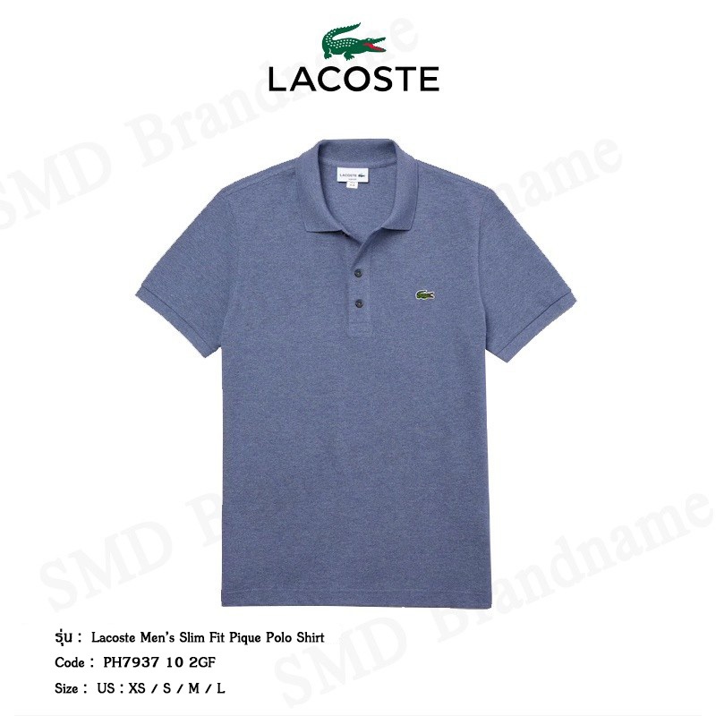 Lacoste เสื้อโปโลชาย รุ่น Lacoste Men's Slim Fit Pique Polo Shirt Code: PH7937 10 2GF