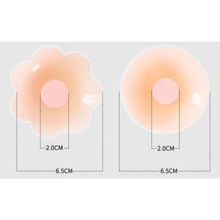 🇹🇭*ส่งทุกวันไม่หยุด* Sisbysis สติกเกอร์ปิดหัวนม แบบซิลิโคน ขนาด6.5cm 2แบบ (กลม ดอกไม้)