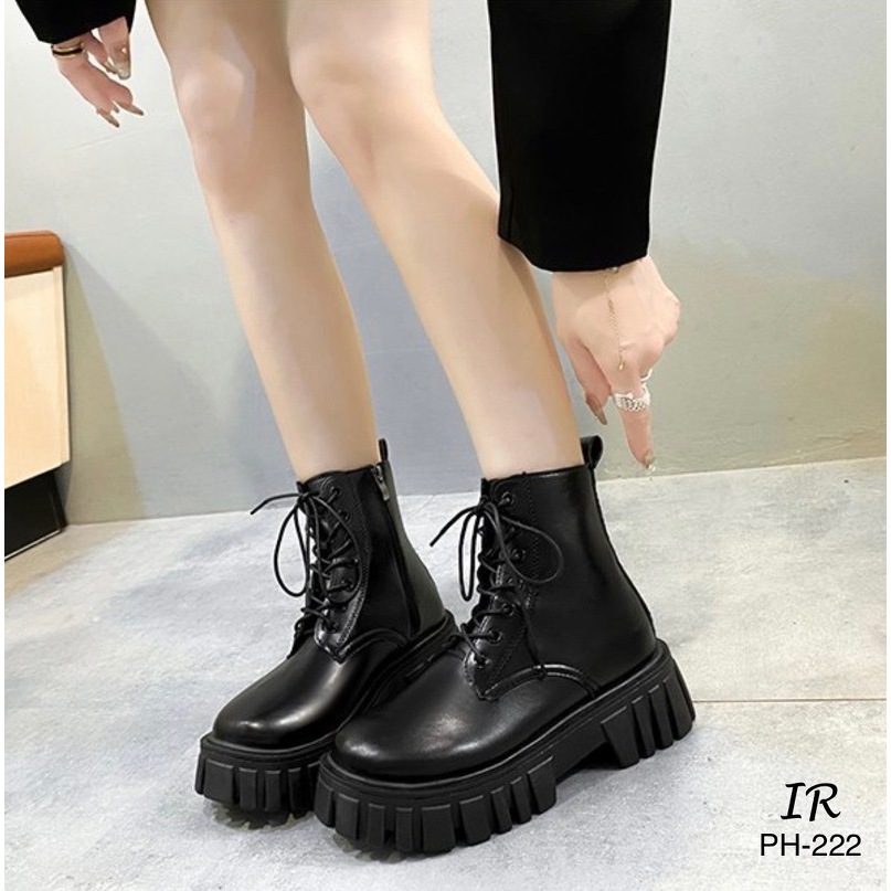 PH-222 รองเท้าบูท หนังหุ้มข้อน่ารักมาก ลมหนาวกำลังมาแล้ว