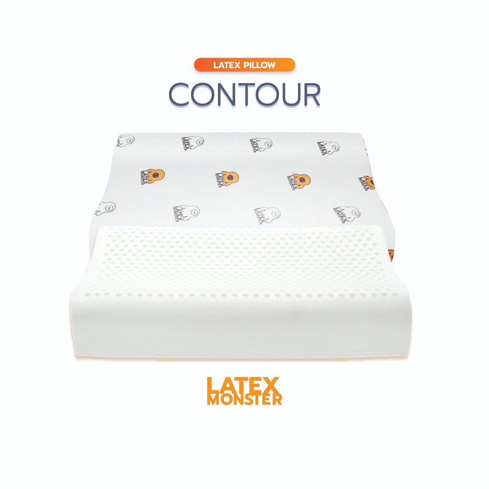 หมอนยางพาราแท้  รุ่น Contour แบรนด์ LATEX MONSTER