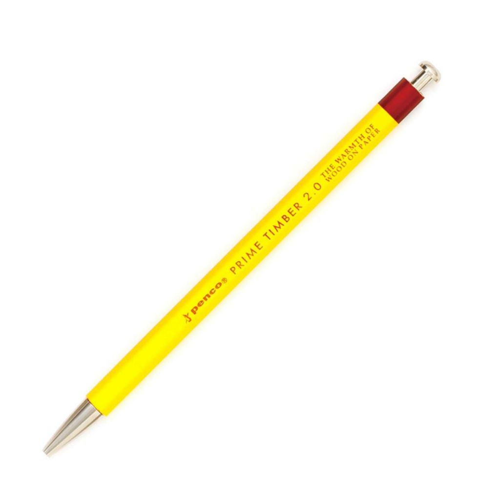Penco Prime Timber Yellow (HFT192-YE) / ชุดดินสอกด 2 มิลลลิเมตร + กบเหลาไส้ สีเหลือง แบรนด์ Penco จากประเทศญี่ปุ่น