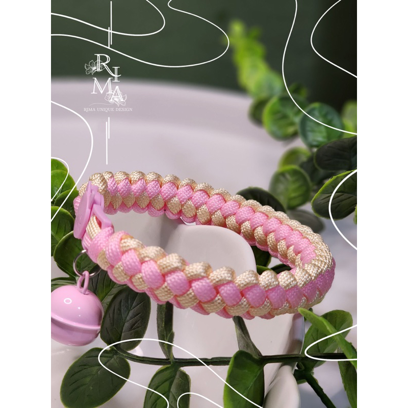 🦋ปลอกคอเชือกถัก 🦋รุ่น. น้องทัมเบลิน่า Thumbelina.🦋 ปลอกคอนิรภัย งาน DIY handmade🌷🌷