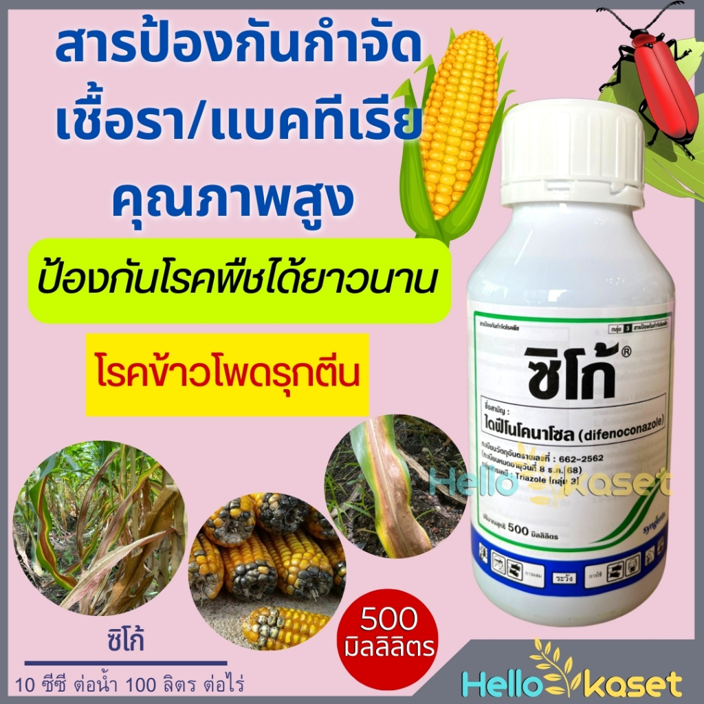 ซิโก้ ไดฟีโคนาโซล  กำจัดเชื้อรา ราสนิม  เมล็ดด่าง  ขนาด 500 ซีซี