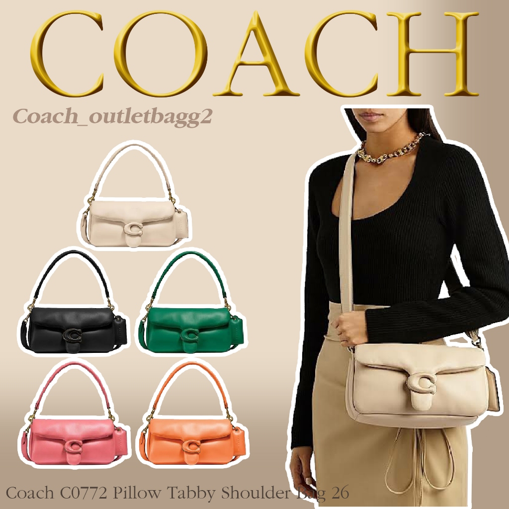 🇺🇸💯 Coach C0772 Pillow Tabby Shoulder Bag 26