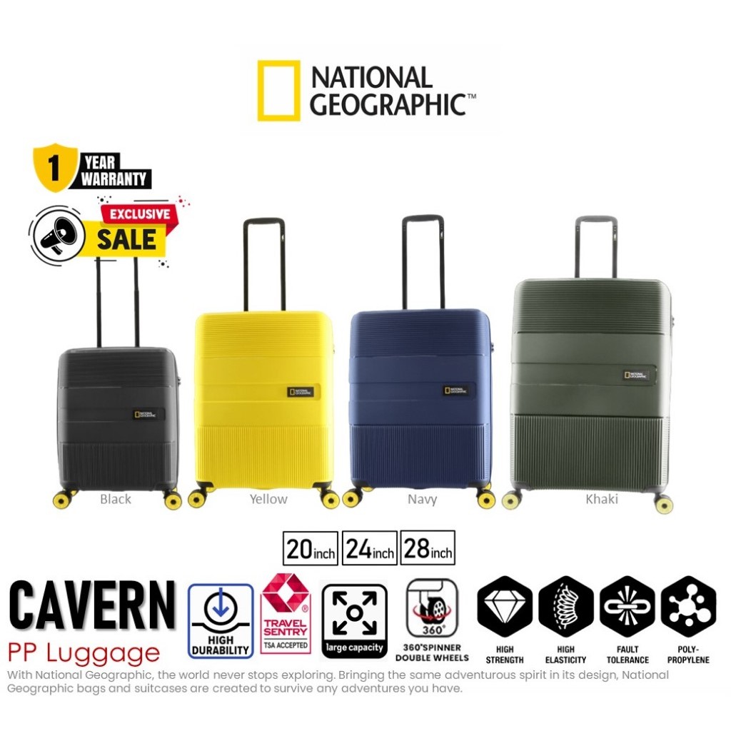 NATIOANAL GEOGRAPHIC Cavern PP Luggage (N221HA) กระเป๋าเดินทาง ล้อลาก ขยายได้ เนชั่นแนล จีโอกราฟฟิค