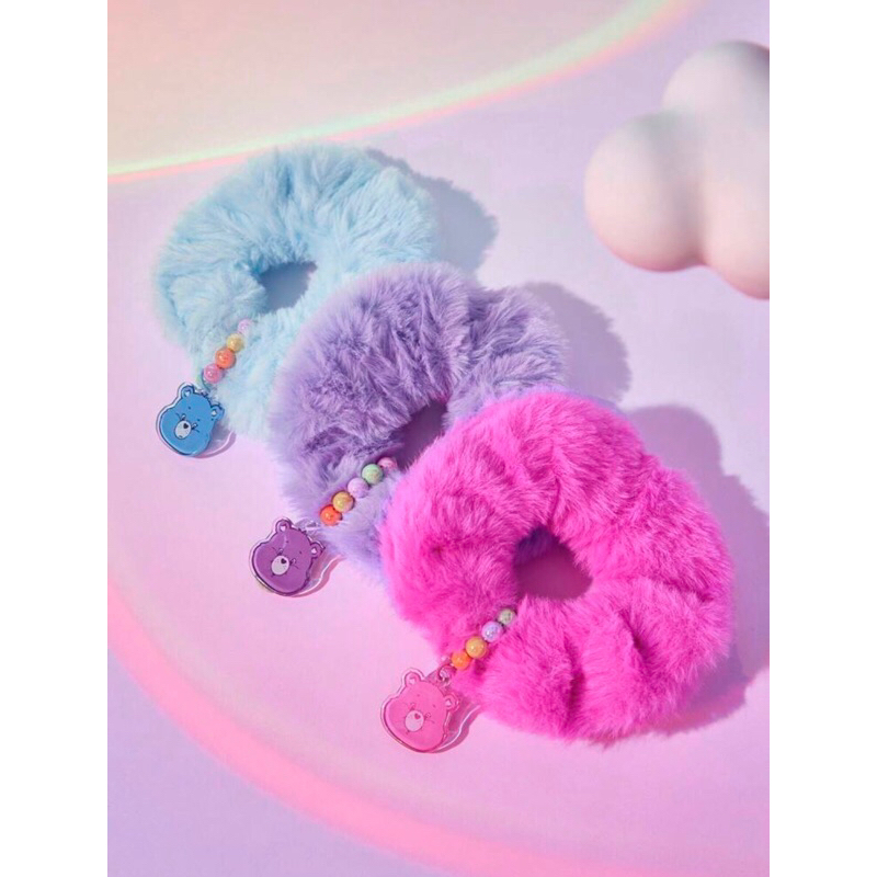 New Product ❤️ พร้อมส่ง 🌈 ที่มัดผม Care Bears แคร์แบร์ของแท้ ในเซตมี 3 ชิ้น สีชมพู สีม่วง และสีฟ้า ส