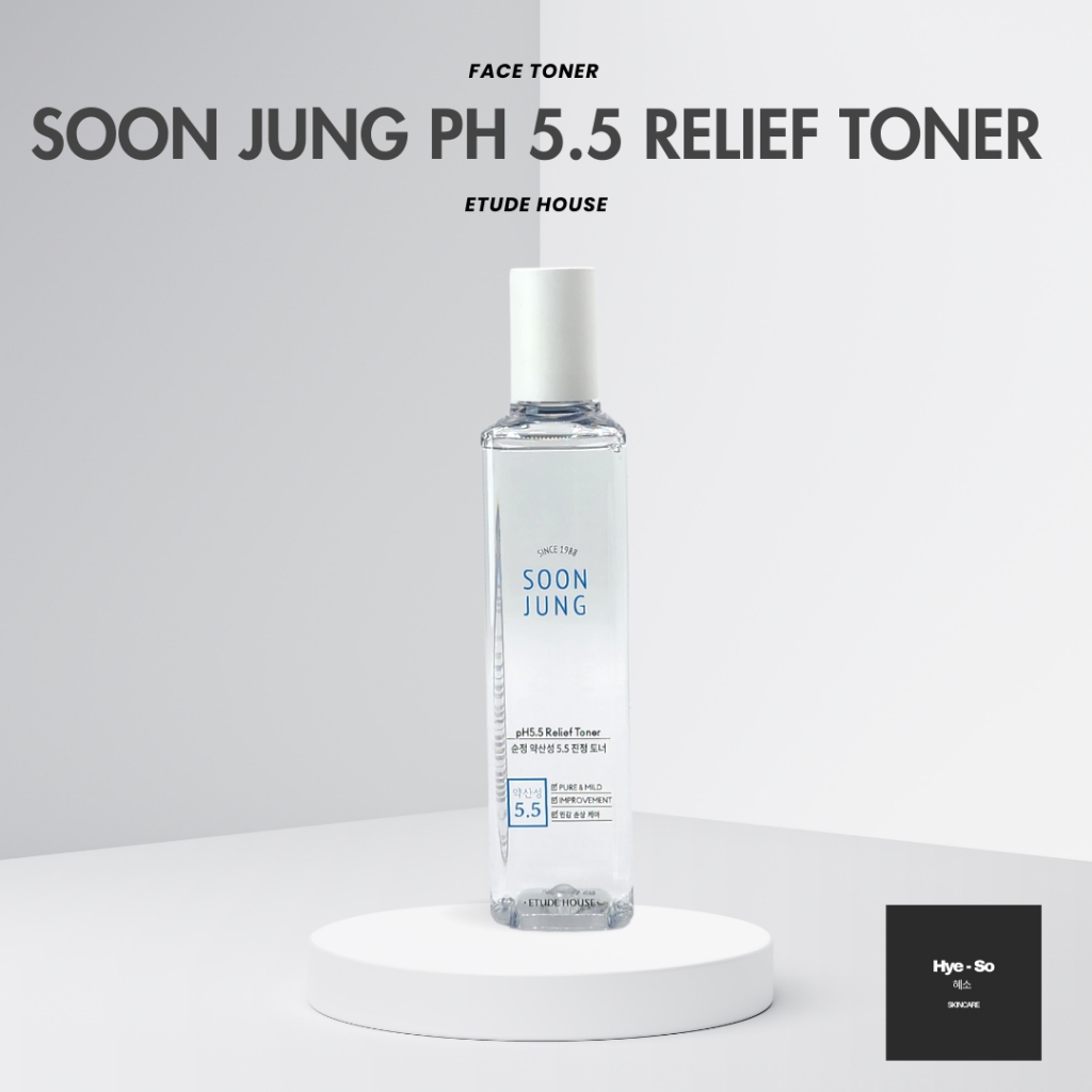 Etude House Soon Jung PH 5.5 Relief Toner, Sensitive Skin, Men skincare, Acne reduction, Bright Skin, Wrinkle reduction