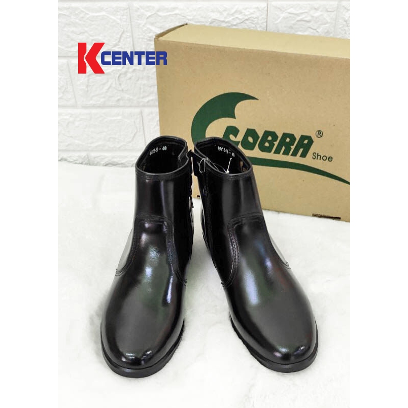 COBRA รองเท้า ฮาร์ฟสั้น ซิปข้าง หนังแท้ รหัส 0075 S
