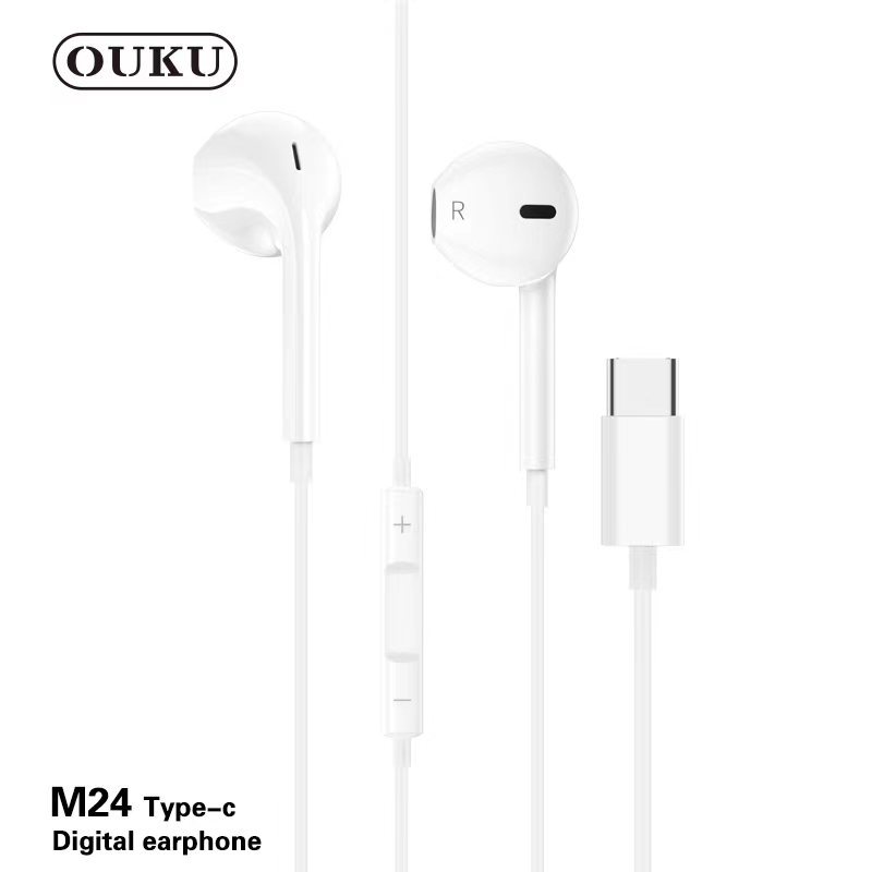NEW!! OUKU M24 หูฟัง​สำหรับ​แจ็ค​ TypeC​ หูฟังดิจิตอลแบบมีสายพร้อมไมโครโฟน ใหม่ล่าสุด​ แท้100% มีสินค้าพร้อมส่ง