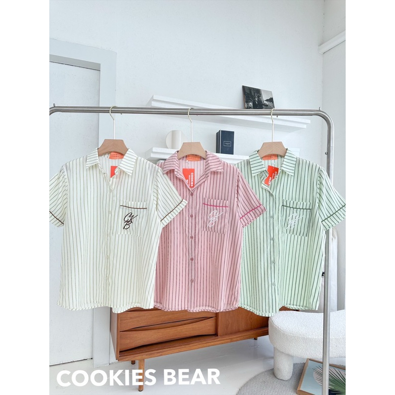 Cookies bear เสื้อเชิ้ตตัวยาว