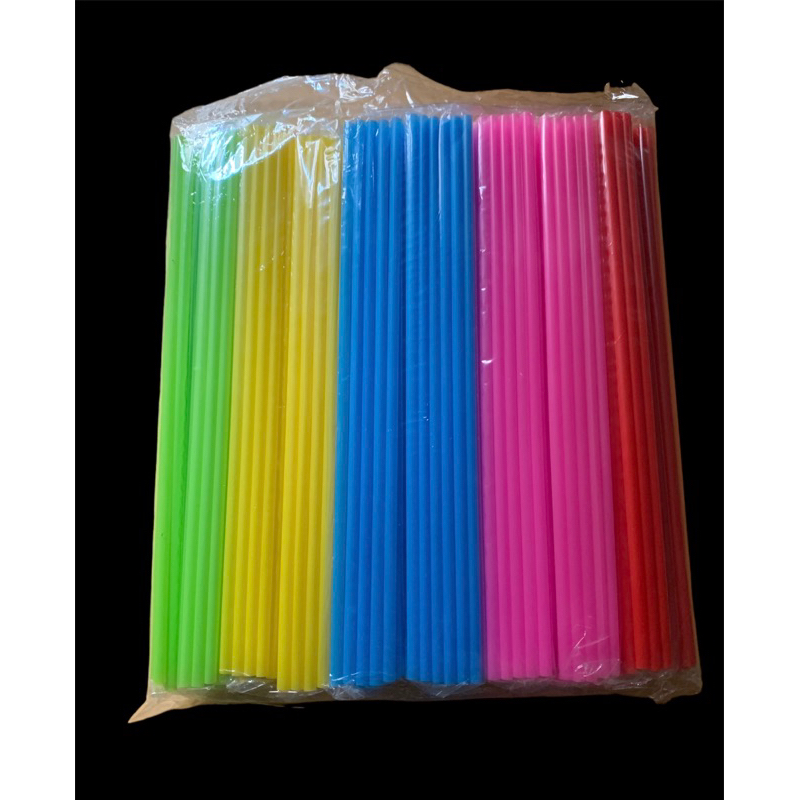 หลอดดูดน้ำพลาสติก แบบยาวพิเศษ ขนาดยาว 33 cm หลอดน้ำ คละสี - รูปที่ 6