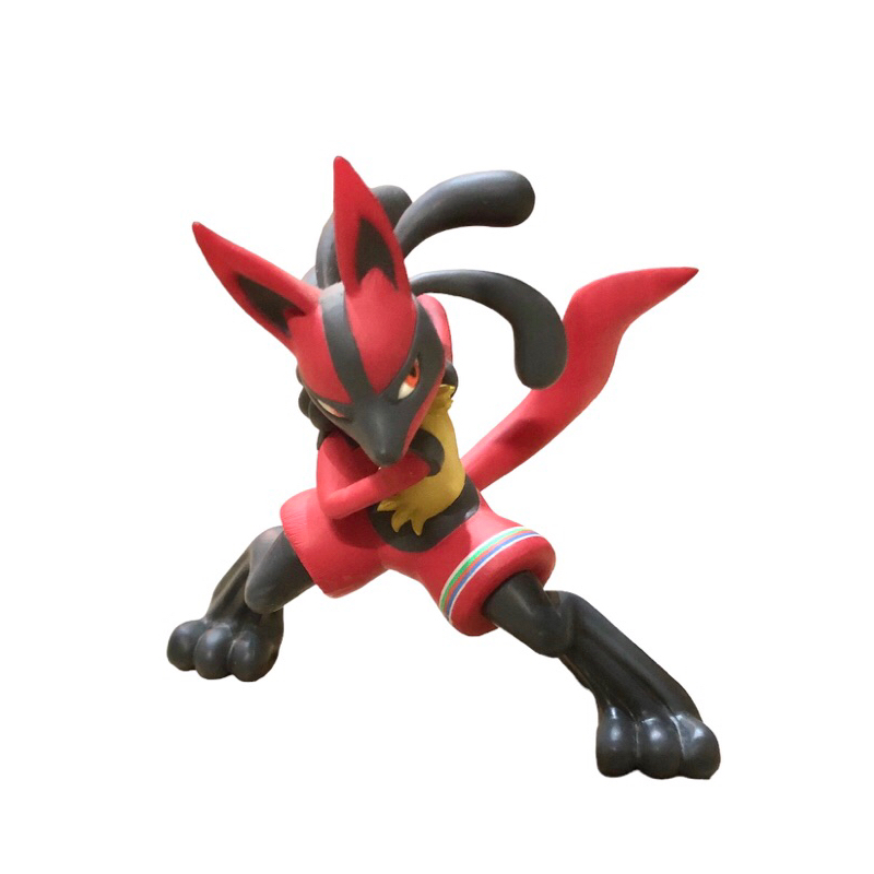 Pokemon Center LTD Red LUCARIO Figure Pokkén Tournament 2P Color ver. #โปเกม่อน