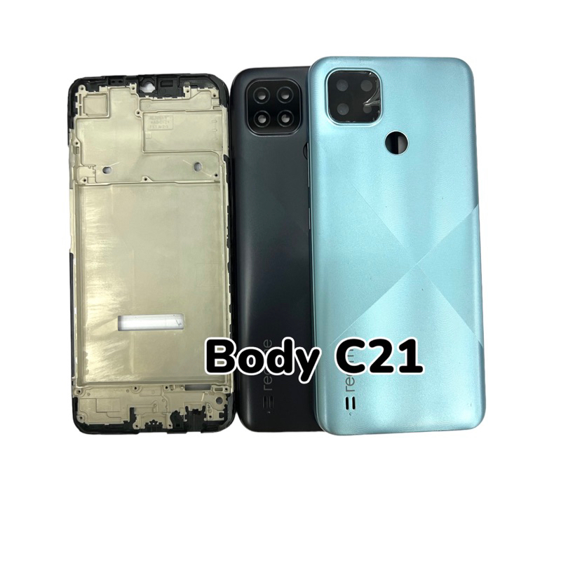 Realme C21 Body C21 บอดี้C21 ชุดบอดี้C21 ฝาหลังพร้อมแกนกลาง C21 อะไหล่โทรศัพท์มือถือ สินค้าพร้อมส่ง