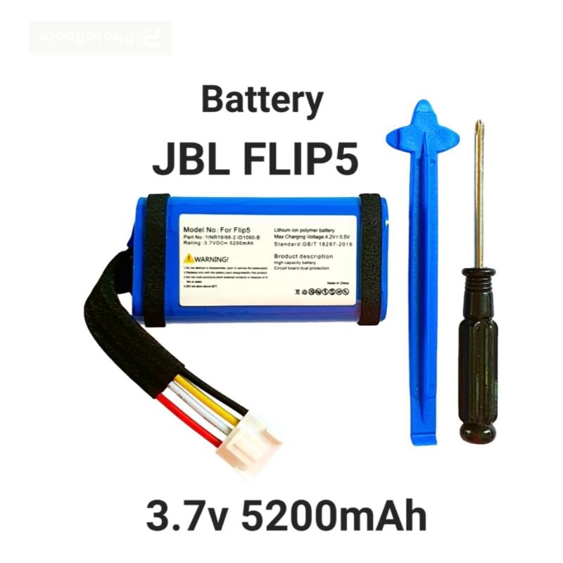Jbl Flip5 Flip  Battery แบตเตอรี่ 3 7v 5200mAh 1INR19/66-2 ID1060-B สายต่อ 4Pin Lithium ion polymer Battery