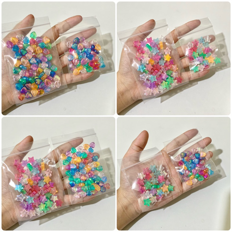 ลูกปัดโฮโลแกรม ดาวโฮโลแกรม หัวใจโฮโลแกรม ( 7g / 15g ) **ขั้นต่ำออเดอร์ / 30.-