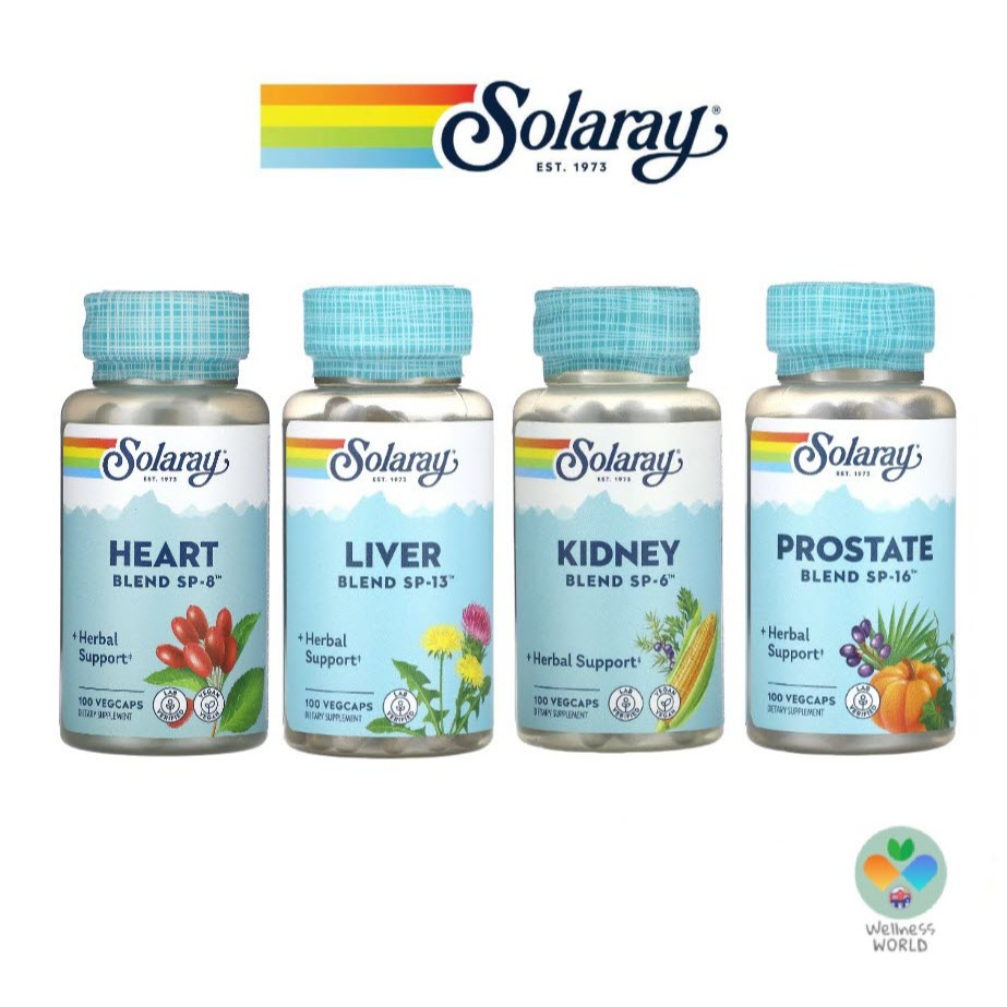 < พร้อมส่ง > Solaray, Liver Blend บำรุงตับ /  Kidney Blend บำรุงไต / Prostate บำรุงต่อมลูกหมาก / Heart บำรุงหัวใจ