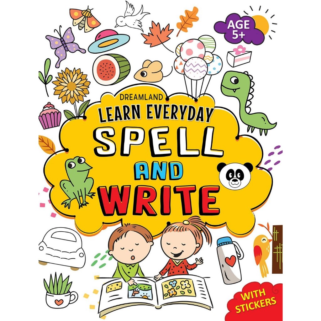 (Age5+) Spell and Write Activity Book for kids สมุดกิจกรรมเสริมทักษะการเขียนภาษาอังกฤษพร้อมสติ๊กเกอร์ท้ายเล่ม แบบฝึกหัด