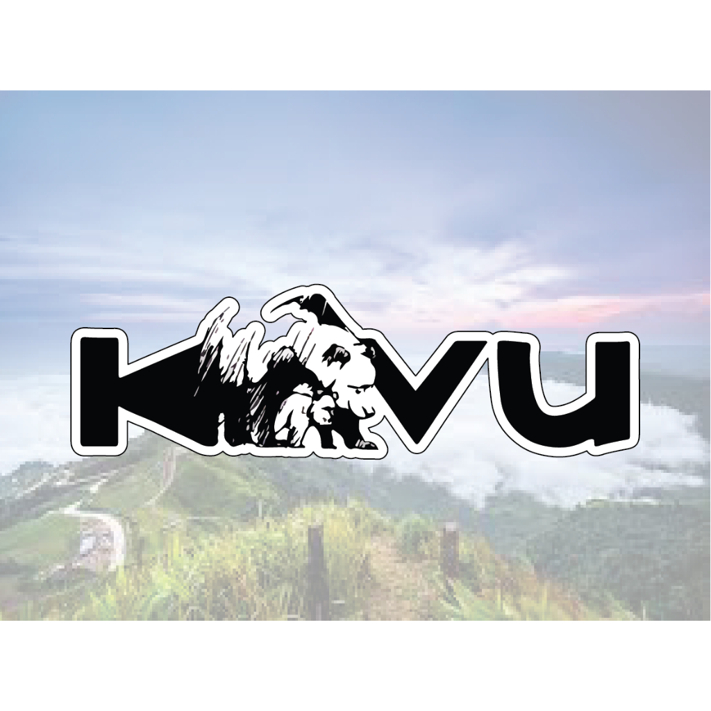 ⛰🏕สติ๊กเกอร์แคมป์ปิ้ง สติ๊กเกอร์แคมป์ ลาย KAVU เป็นชิ้นๆ