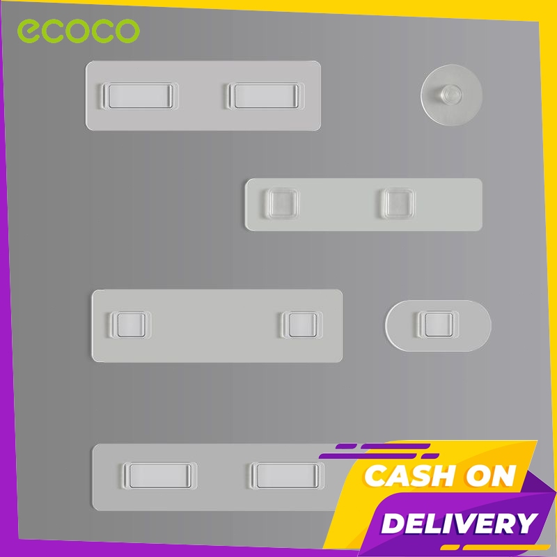 [พร้อมส่ง]Ecoco แผ่นกาว ติดผนัง แผ่นกาวอะไหล่ สำหรับ ที่วางสบู่ กล่องทิชชู่ ชั้นวางของ แบบไม่เจาะผนั